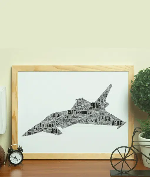 RAF Eurofighter Typhoon – Personalised Word Art Gift Military Gifts