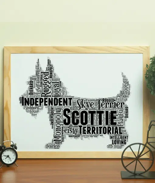 Personalised Scottie Dog – Scottish Terrier Word Art Animal Prints