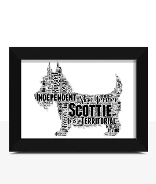 Personalised Scottie Dog – Scottish Terrier Word Art Animal Prints