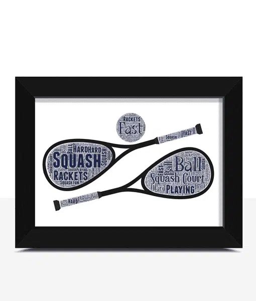 Squash Player – Personalised Word Art Print Gift Sport Gifts