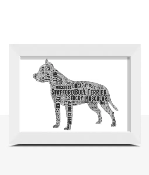 Staffordshire Bull Terrier Word Art – Staffie Dog Lover Gift Animal Prints