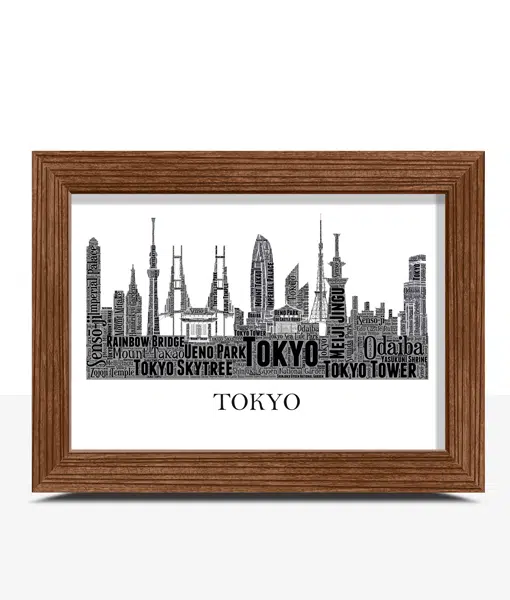 Personalised Tokyo Skyline Word Art City Skyline Prints