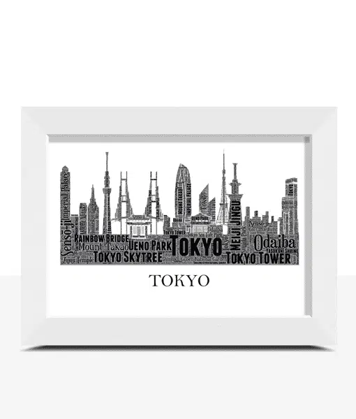 Personalised Tokyo Skyline Word Art City Skyline Prints