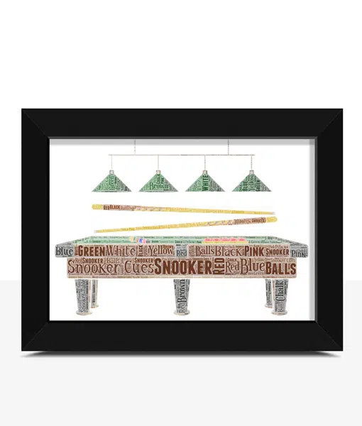 Snooker Table Word Art – Snooker Player Gift Sport Gifts