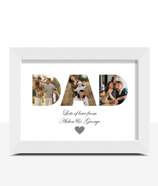 Personalised DAD Photo Collage Frame Gift Fathers Day Gifts