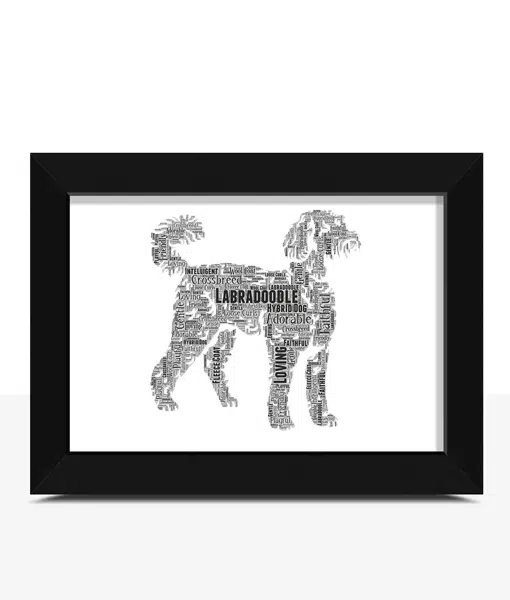 Personalised Labradoodle Dog – Word Art Animal Prints