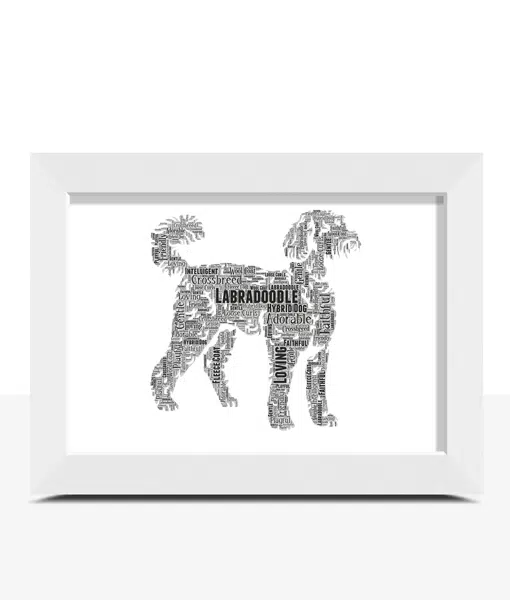 Personalised Labradoodle Dog – Word Art Animal Prints