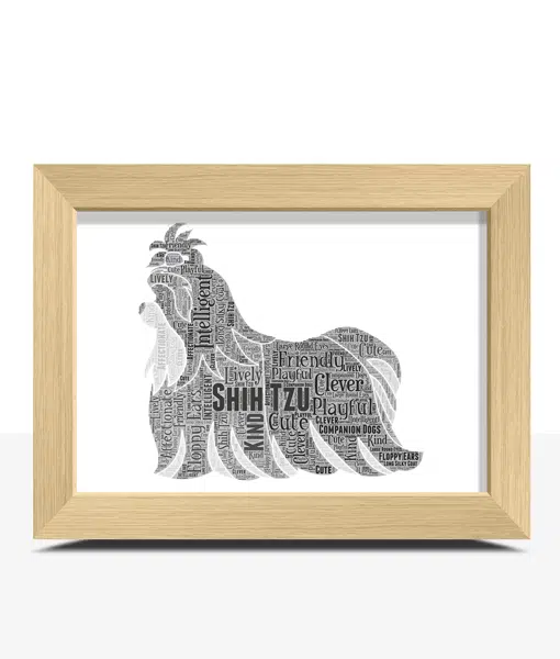 Personalised Shih Tzu Dog – Word Art Animal Prints