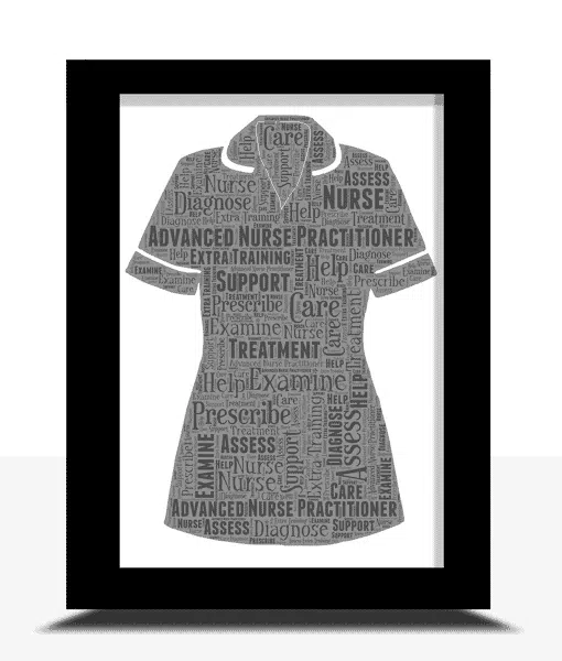 Advanced Nurse Practitioner Tunic – Personalised Word Art Gift Healthcare Gifts