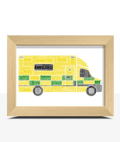 Ambulance – Personalised Word Art Gift Healthcare Gifts