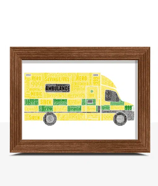 Ambulance – Personalised Word Art Gift Healthcare Gifts