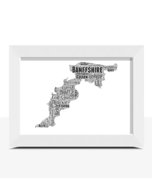 Banffshire – Personalised Word Art Map Maps