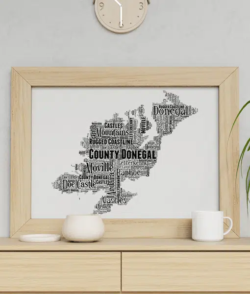 Donegal – Personalised Word Art Map Picture Print Maps