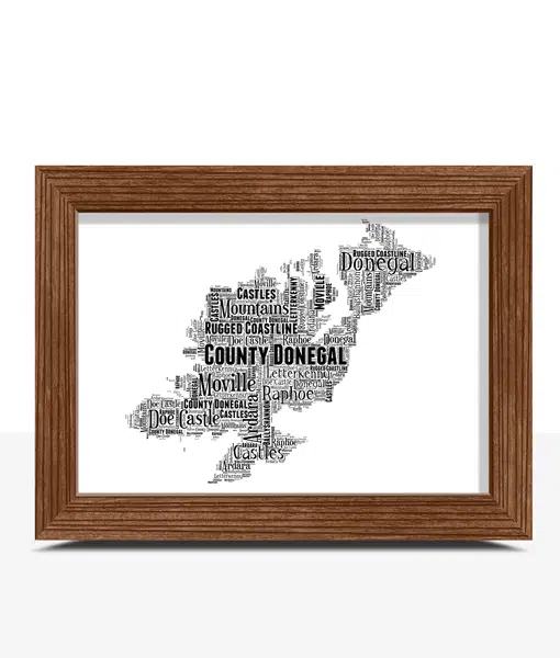 Donegal – Personalised Word Art Map Picture Print Maps