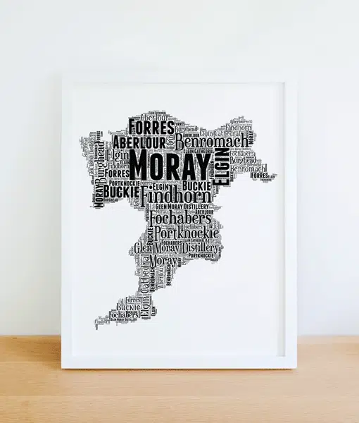 Moray – Personalised Word Art Map Maps