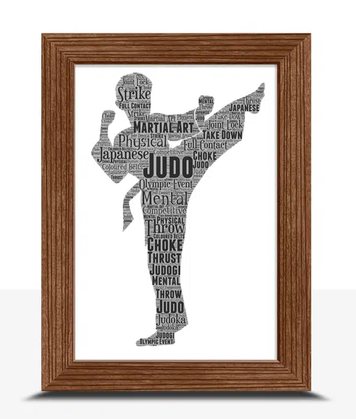 Personalised Judo Gift – Word Art Picture Sport Gifts