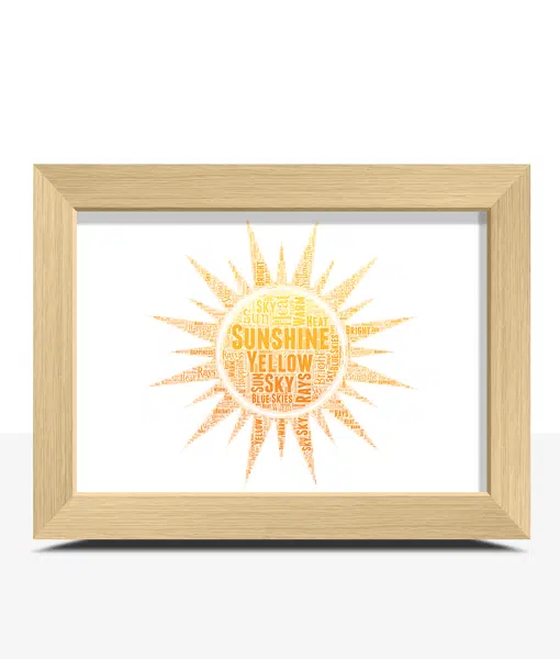 Sunshine Design – Sun Word Art Print Get Well Soon