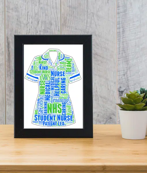 Student Nurse – Carer – Personalised Word Art Tunic Gift Healthcare Gifts