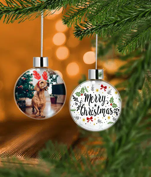 Merry Christmas Photo Bauble Decoration Gift Christmas