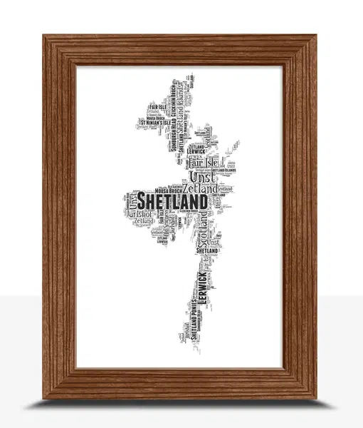 Shetland Islands – Personalised Word Art Map Maps