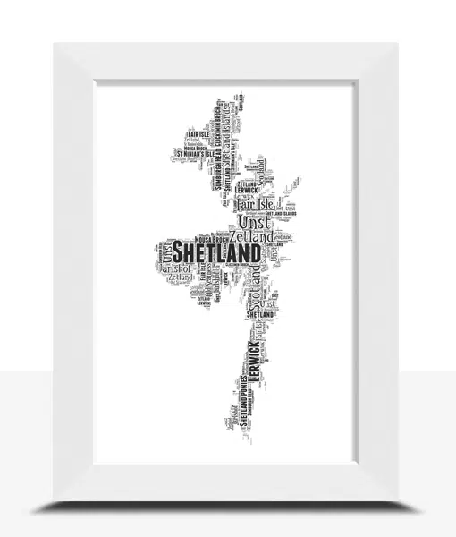 Shetland Islands – Personalised Word Art Map Maps