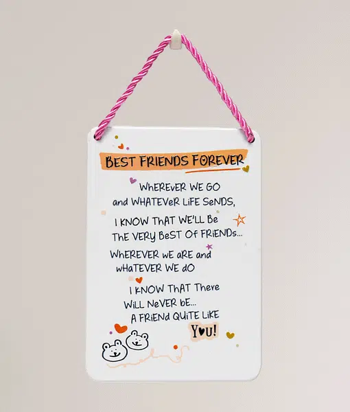 Best Friends Forever Tin Plaque Gifts For Friends