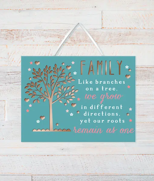 Family Tree Wooden Plaque Family