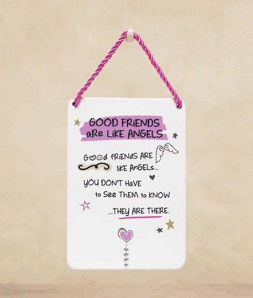 Good Friends Are Like Angels Tin Plaque Gifts For Friends