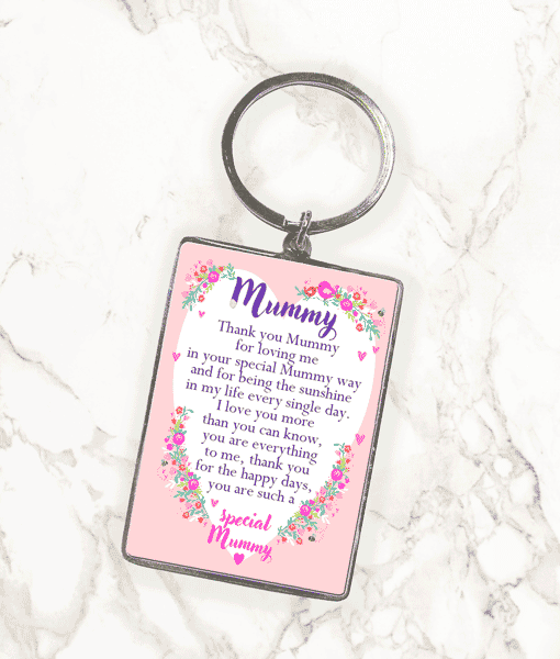 Thank You Mummy – Metal Keyring Gifts For Mum