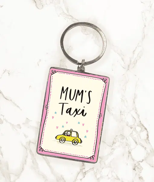 Mums Taxi – Fun Metal Keyring Gifts For Mum