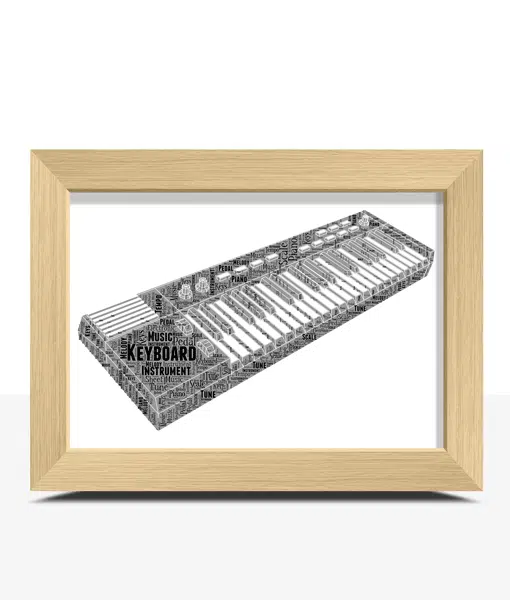 Personalised Music Keyboard Player Word Art Gift Music Gifts
