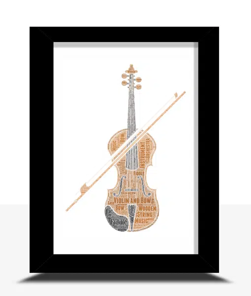 Personalised Violin Player Word Art Gift Music Gifts