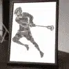 Mens Lacrosse Word Art – Personalised Lacrosse Player Gift Sport Gifts