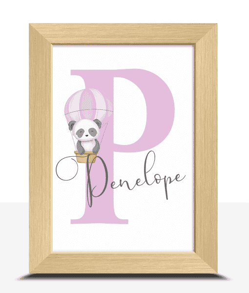 Children’s Name – Watercolour Initial Personalised Nursery Print Gifts For Children