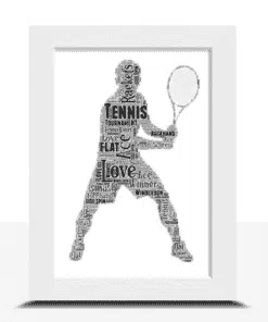 Personalised Mens Tennis Player Word Art Gift Sport Gifts