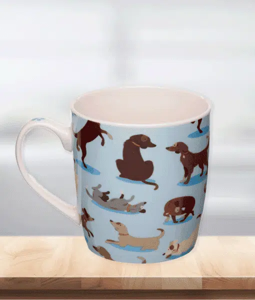 Catch Patch Dog Design Porcelain Mug