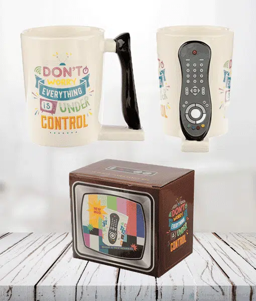 TV Remote Control Shaped Handle – Ceramic Mug Gifts For Dad