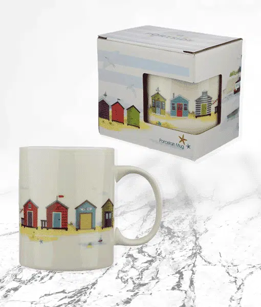 Portside Seaside Collectable Porcelain Mug – Beach hut