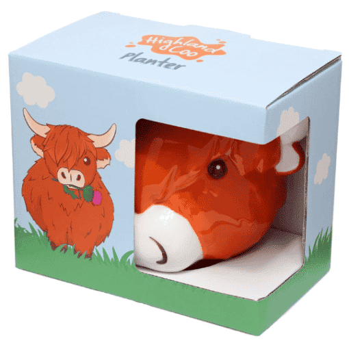 Highland Cow Indoor Planter – Wall Plant Pot – Highland Coo