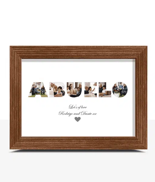 Personalised ABUELO Photo Collage Frame Gift Fathers Day Gifts