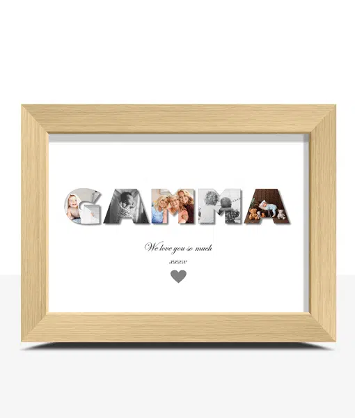 Personalised GAMMA Photo Collage Frame Gift Gifts For Grandparents