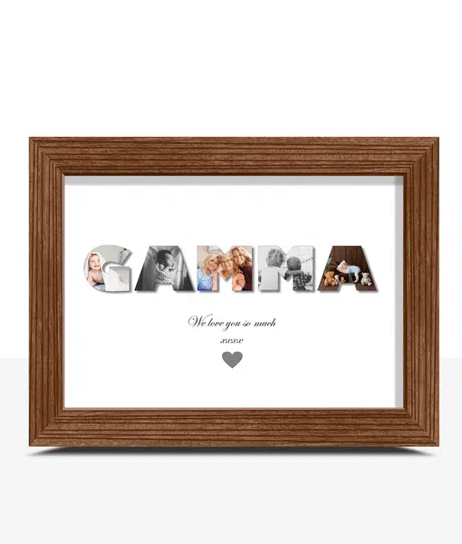 Personalised GAMMA Photo Collage Frame Gift Gifts For Grandparents
