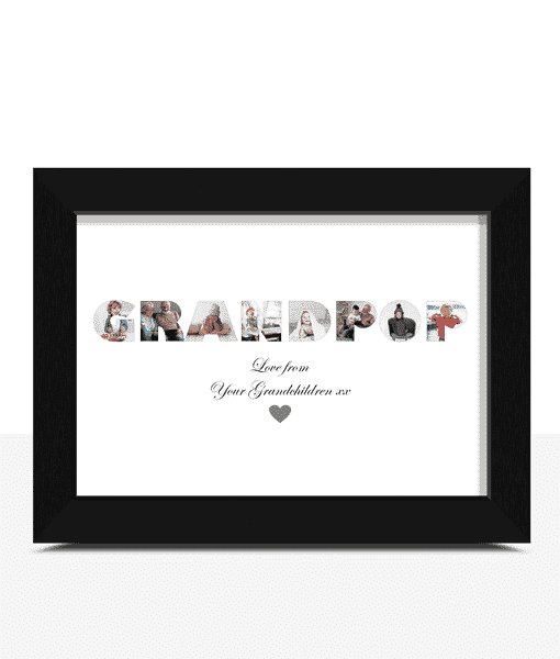 Personalised GRANDPOP Photo Collage Frame Gift Fathers Day Gifts