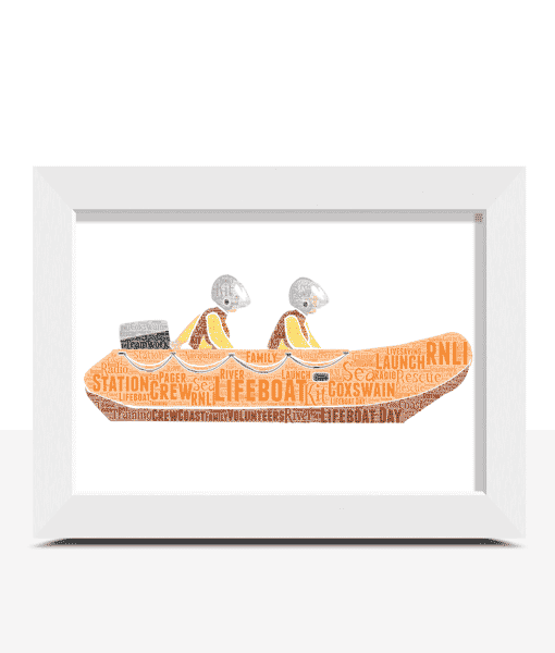 RNLI Lifeboat Personalised RNLI Crew Word Art Picture Gift Healthcare Gifts