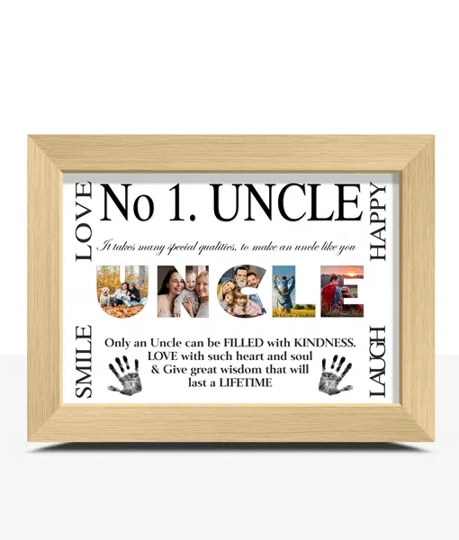 No 1 UNCLE Personalised Photo Gift Fathers Day Gifts