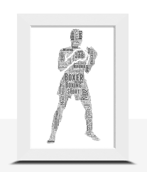 Personalised Boxer Word Art Print – Boxing Gift Gifts For Him