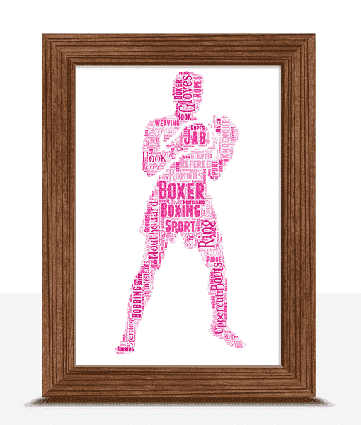 Personalised Boxer Word Art Print – Boxing Gift Gifts For Him