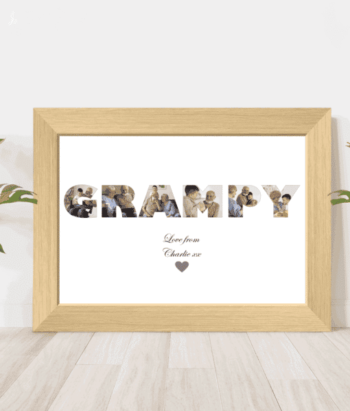 Personalised GRAMPY Photo Collage Frame Gift Fathers Day Gifts