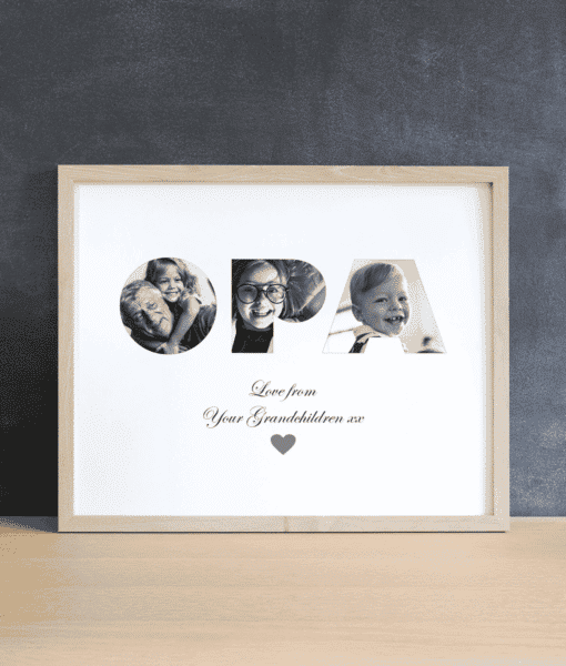 Personalised OPA Photo Print – Picture Frame Gift Fathers Day Gifts