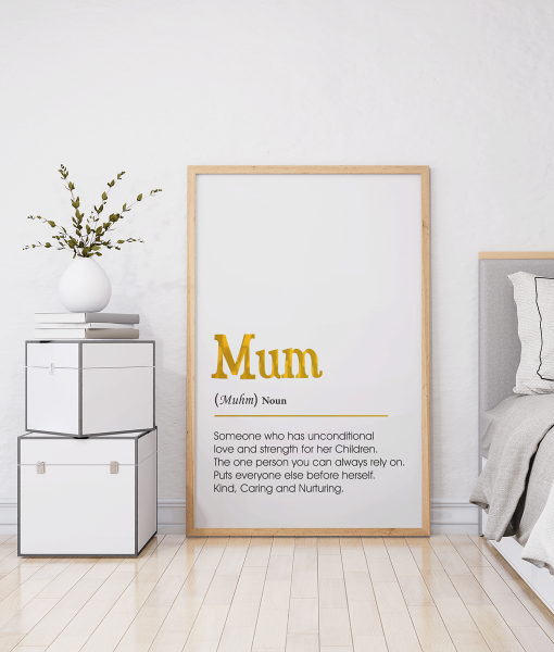 Mum Definition Foiled Print Gifts For Mum